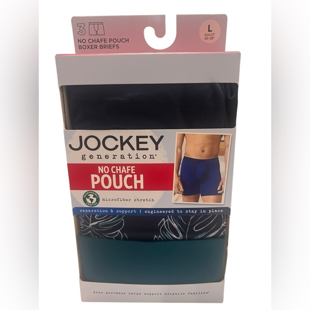 Jockey Generation No Chafe Pouch Microfiber Boxer Briefs 3 pack